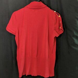 Cache Red Turtleneck